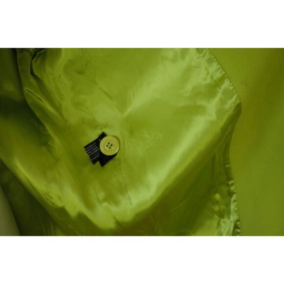Lime Green Vintage Escada by Margaretha Ley Wool Cashmere Blazer Jacket 38 M - Picture 12 of 14